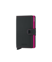 Secrid miniwallet lompakko nahka fuksia musta pinkki