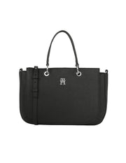 tommy hilfiger emblem satchel musta laukku