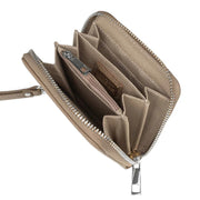 Aarni Clutch Mini lompakko hirvennahka hiekka/hopea