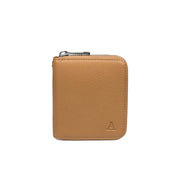 Aarni Clutch Mini lompakko hirvennahka ruskea/hopea