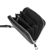 Aarni Clutch Mini lompakko hirvennahka musta/hopea
