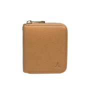 Aarni Mini clutch pieni lompakko hirvennahka nahka konjakinruskea kulta