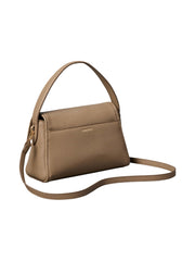 Calvin Klein Emblem Pebble pehmeä olkalaukku taupe