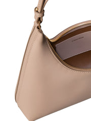 Calvin Klein foil logo olkalaukku vaalea Taupe