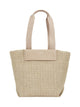 Calvin klein iso beige raffia punottu olkalaukku vaalea