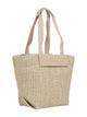 Calvin klein iso raffia punottu beige olkalaukku vaalea