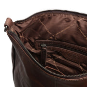 Chesterfield brand tummmanruskea nahka reppu mancherster