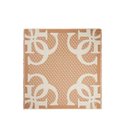 Guess Jacquard kaulahuivi ruskea logokuvioitu vaalea