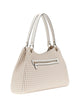 Guess Mirema iso olkalaukku punottu valkoinen beige