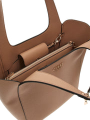 Guess helina iso olkalaukku beige vaaleanruskea