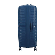 Iso matkalaukku airconic American Tourister midnight navy sininen sivusta