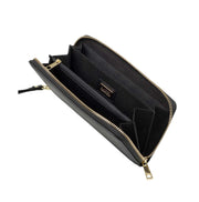 Kultainen musta lompakko aarni clutch nahka