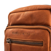 Olkalaukku ruskea nahka bremen chesterfield brand