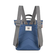 Roka London Finchley pieni reppu Burnt Blue sininen vaaleansininen takaa