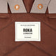 Roka London Finchley pieni reppu Chocolate ruskea logo