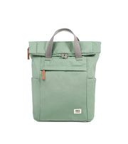 Roka London Finchley vihreä canvas pieni reppu frost