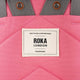 Roka london keskikokoinen pinkki reppu canvas finchley tulip