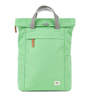 Roka london keskikokoinen reppu canvas finchley vihreä peppermint