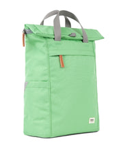 Roka london vihreä keskikokoinen reppu canvas finchley peppermint