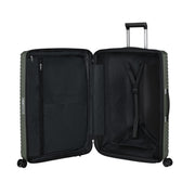 Samsonite upscape spinner laajennettava vihreä pieni matkalaukku