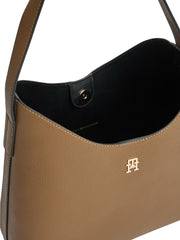 Tommy Hilfiger Icon iso olkalaukku ruskea vaaleanruskea
