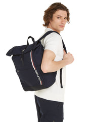 Tommy hilfiger rolltop reppu sininen