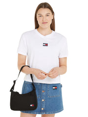 Tommy jeans essential musta kankainen olkalaukku