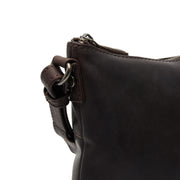 Tummanruskea olkalaukku nahka redding chesterfield brand