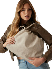 beige Guess amys iso olkalaukku vaalea
