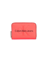 calvin klein korallinpunainen lompakko sculpted