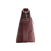 the chesterfield brand zarita viininpunainen berry nahkainen olkalaukku sivusta