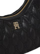 tommy hilfiger refined musta tikkikuvioitu olkalaukku 