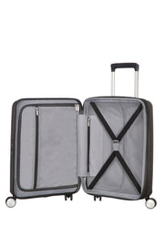 american tourister lentolaukku soundbox musta sisältä