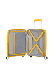 americantourister keltainen lentolaukk soundbox goldenyellow