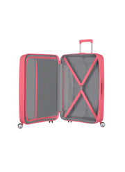 korallinpunainen pienimatkalaukku sunkissedcoral americantourister soundbox