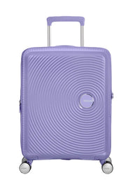 lila american tourister soundbox lentolaukku lavander edestä